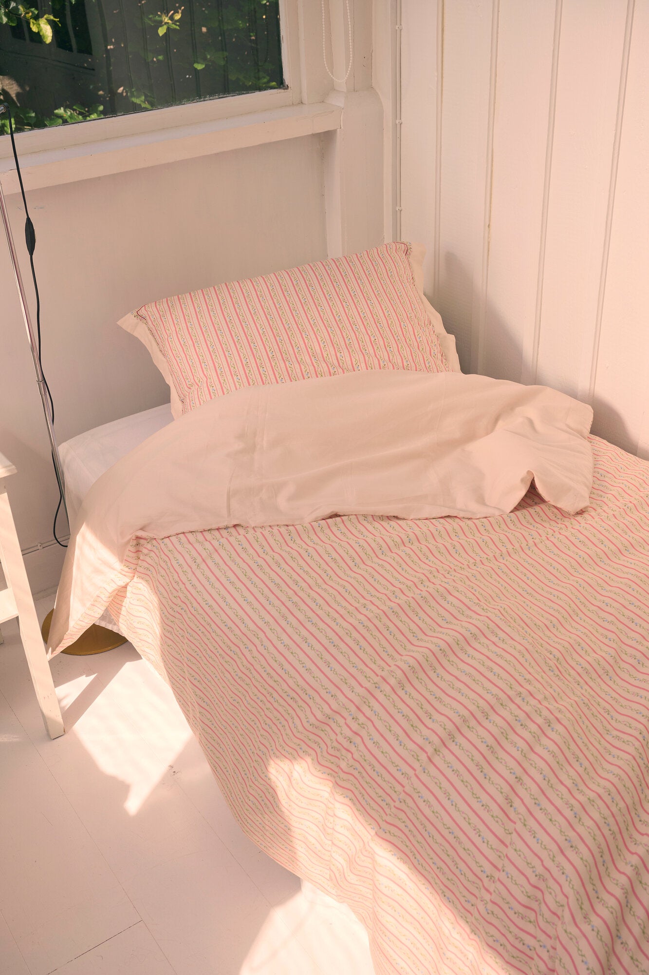 Sengesæt, 200x140 cm - Summer Stripe Peach